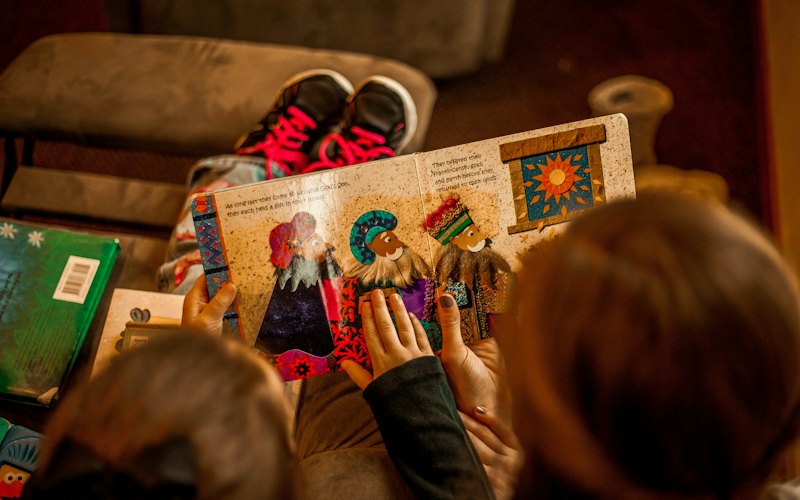 Children looking at a picture book